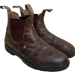 Blundstone 500 Series Women 10.5 Brown Leather Chelsea Ankle Work Boots